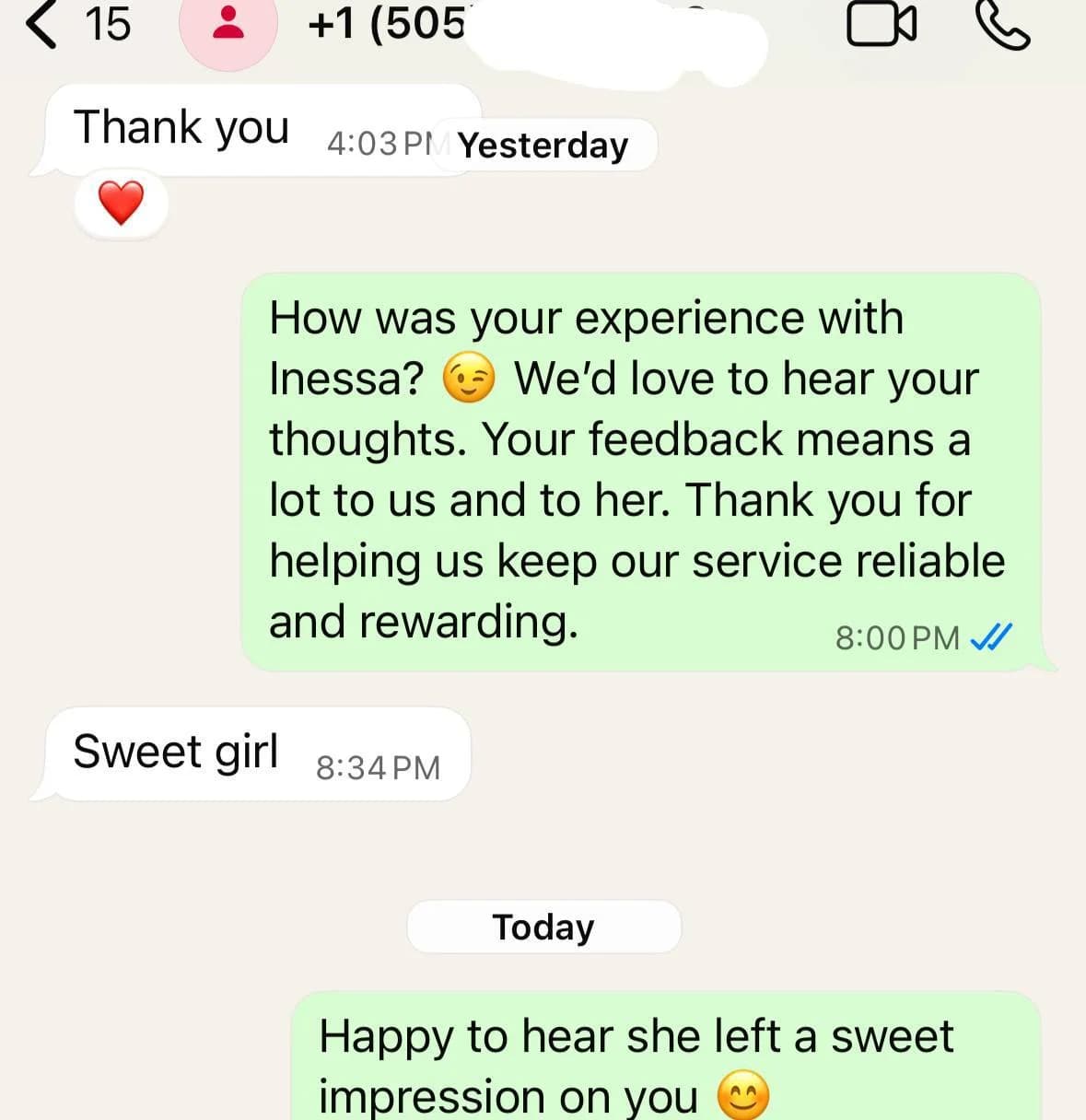 Inessa AME review screenshot proof 1