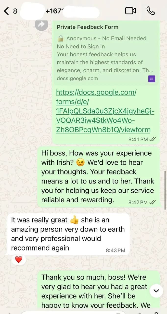 Irish AME review screenshot proof 1