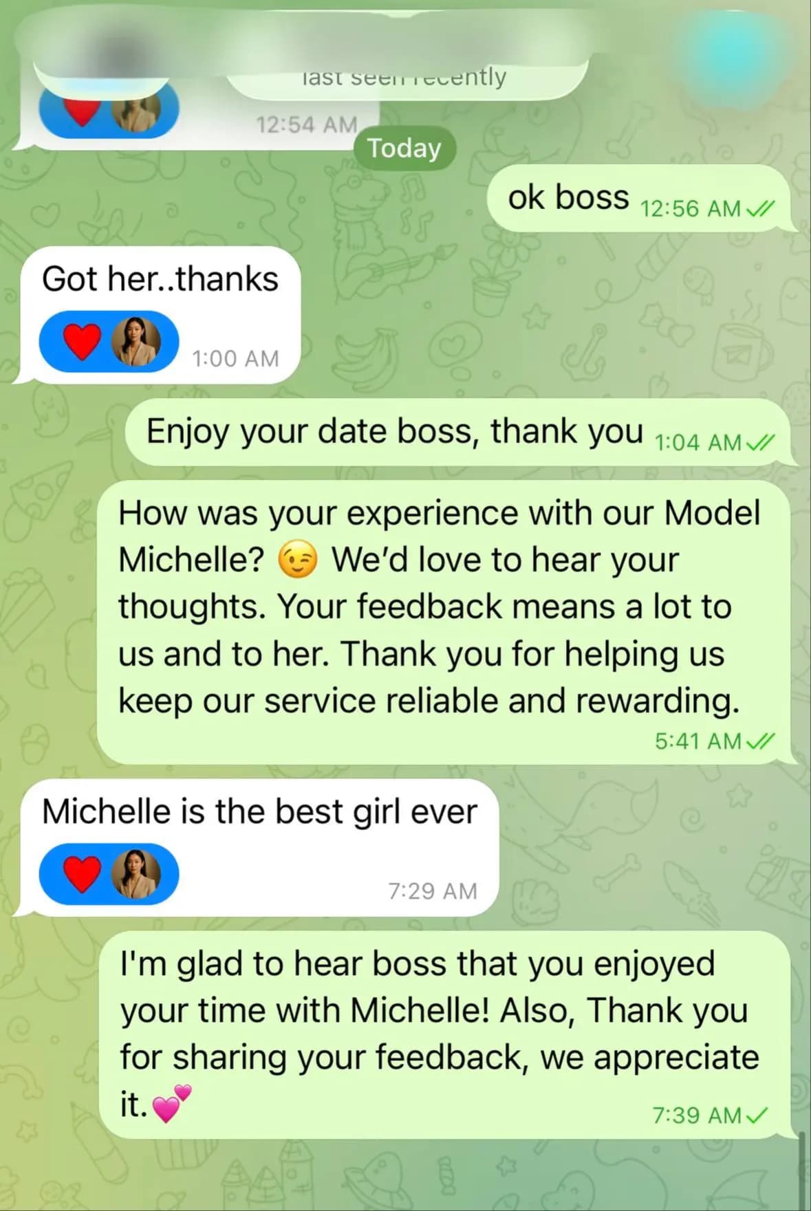 Michelle AME review screenshot proof 1